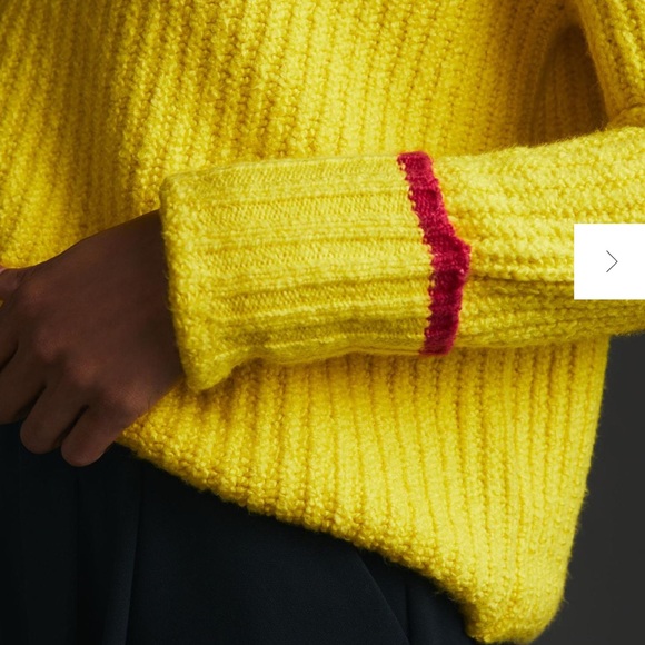 The Maeve Mock-Neck Color-Tipped Sweater - Picture 6 of 8